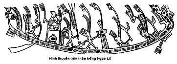 Hình tượng con thuyền trên trống đồng và thạp đồng thời Đông Sơn