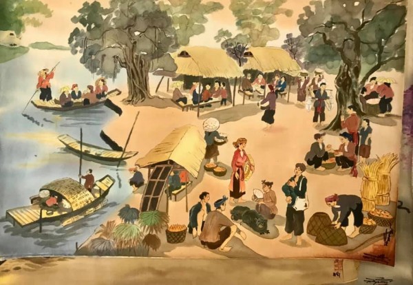 Tranh lụa Trương Văn Ý với niềm hoài cổ đậm hồn quê