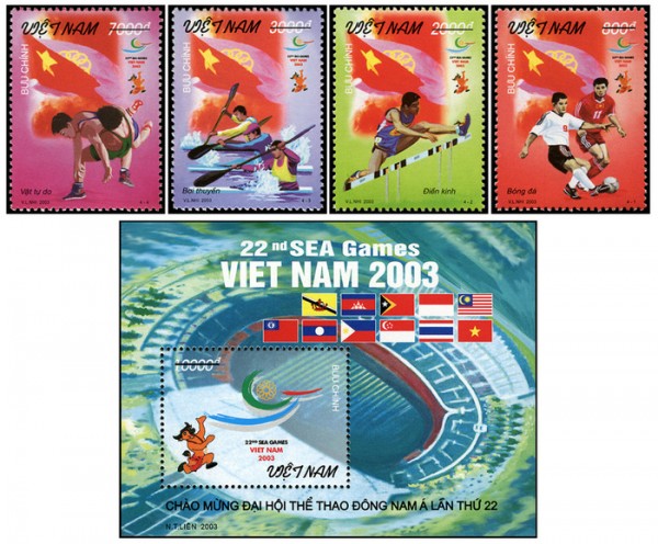 Bộ tem bưu chính chào mừng SEA Games 31 sẽ phát hành ngày 12/5