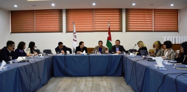 Đoàn công tác Việt Nam trong buổi thăm và làm việc tại Jordan.