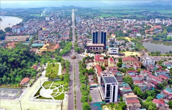 Một góc thành phố Tuyên Quang nhìn từ trên cao. Ảnh: TTXVN