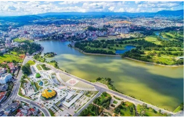 Ảnh minh họa: Trung tâm TP Đà Lạt nhìn từ trên cao